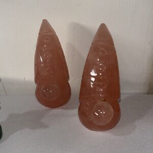 One Rose Quartz Gnome Carving